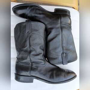 Vintage 1998 Dan Post Black Leather Men's Boots